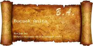 Bucsek Anita névjegykártya